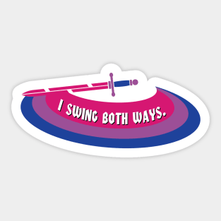 Swinging Both Ways Sticker